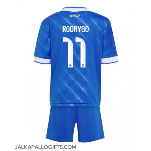 Real Madrid Rodrygo Goes #11 Kolmas Peliasu Lasten 2025-26 Lyhythihainen (+ Lyhyet housut)